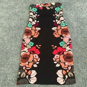 Express strapless flower dress